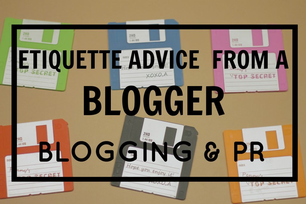 etiquette advice from blogger
