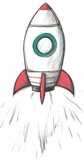 Rocket ship sketch