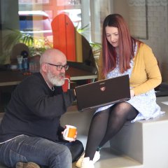 Paul & Sian working on a problem