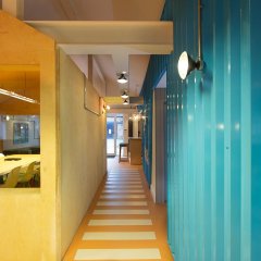 A corridor in the Bronco office