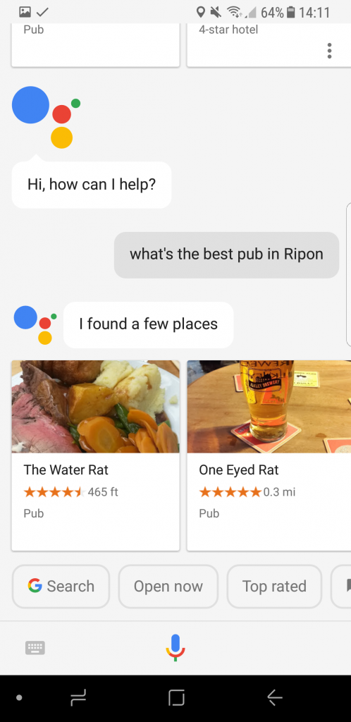 Google Assistant Voice Search